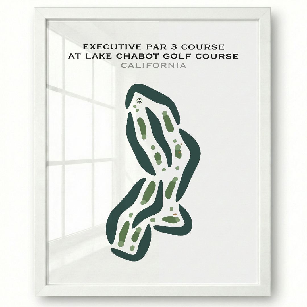 Executive Par 3 Course at Lake Chabot Golf Course, California - Printed Golf Courses