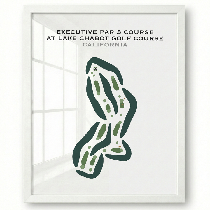 Executive Par 3 Course at Lake Chabot Golf Course, California - Printed Golf Courses