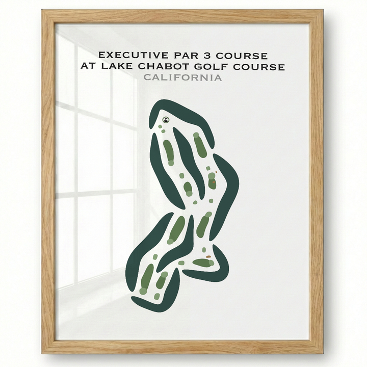 Executive Par 3 Course at Lake Chabot Golf Course, California - Printed Golf Courses