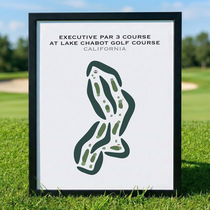 Executive Par 3 Course at Lake Chabot Golf Course, California - Printed Golf Courses