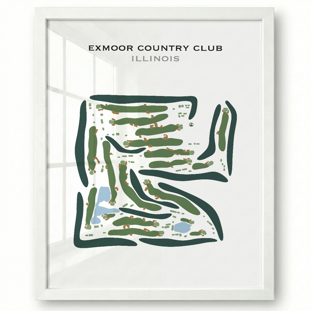 Exmoor Country Club, Illinois - Printed Golf Course