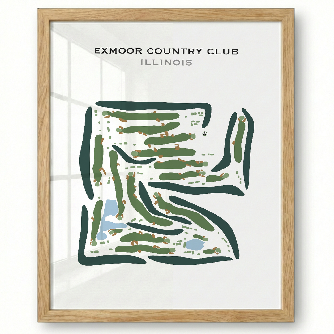 Exmoor Country Club, Illinois - Printed Golf Course