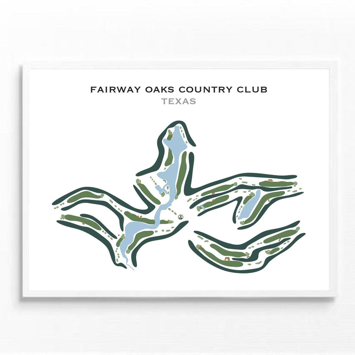 Fairway Oaks Country Club, Texas - Printed Golf Courses - Golf Course Prints