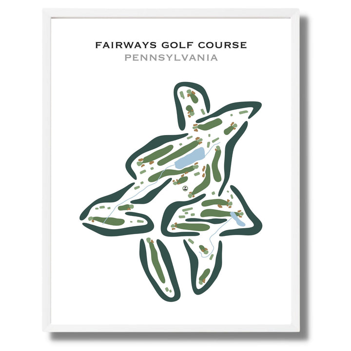 Fairways Golf Course, Pennsylvania - Printed Golf Courses