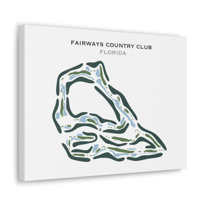 Fairways Country Club, Florida - Printed Golf Course