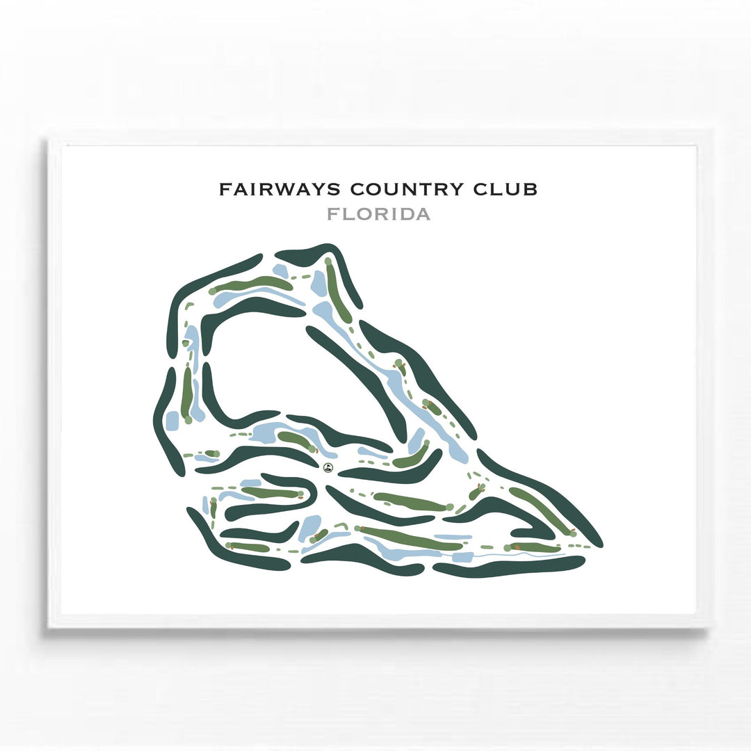 Fairways Country Club, Florida - Printed Golf Course