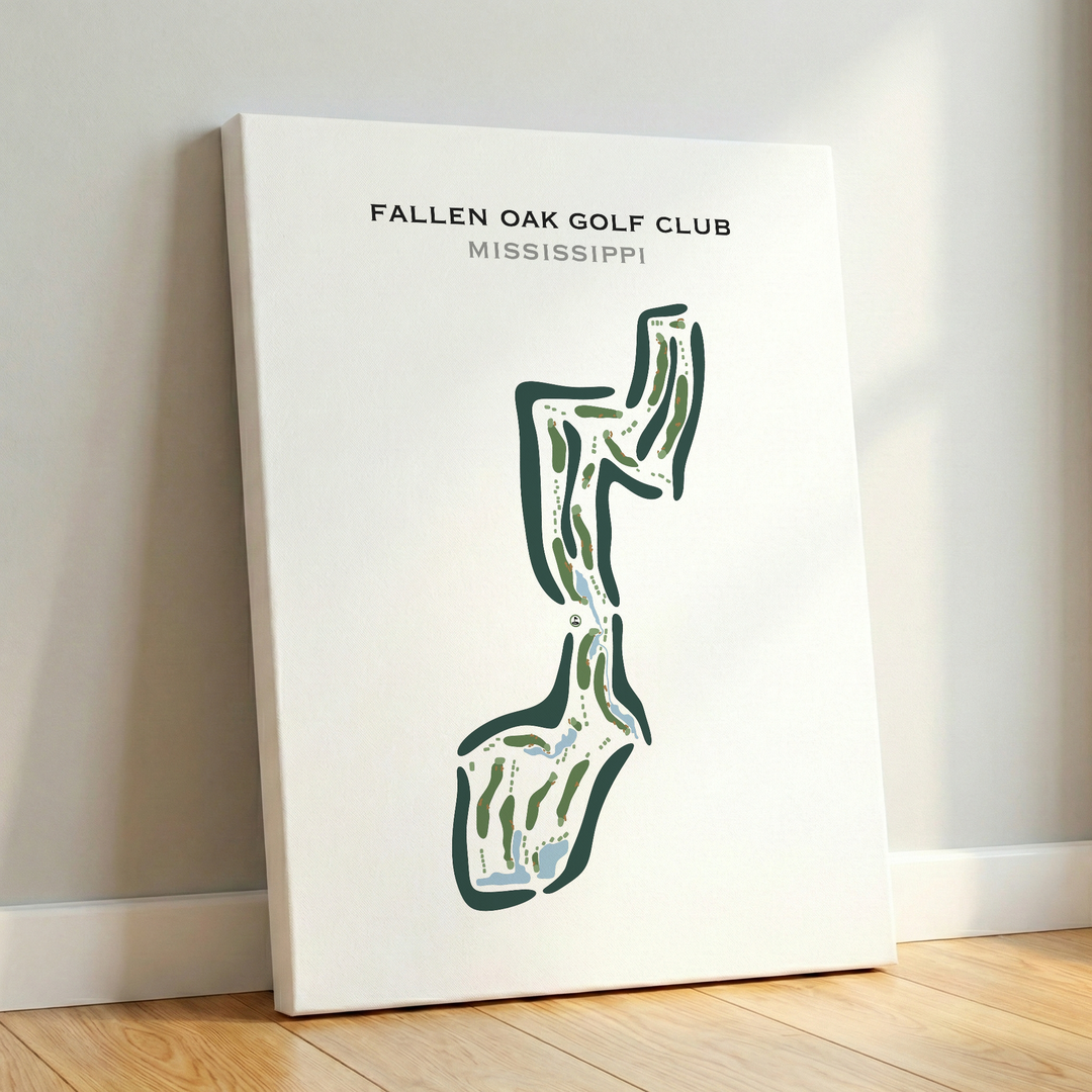 Fallen Oak Golf Club, Mississippi - Printed Golf Course