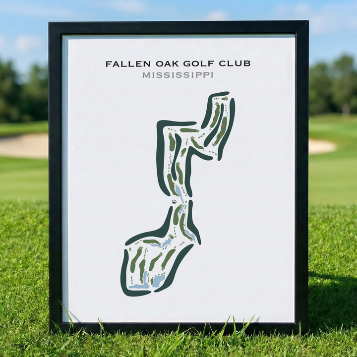 Fallen Oak Golf Club, Mississippi - Printed Golf Course