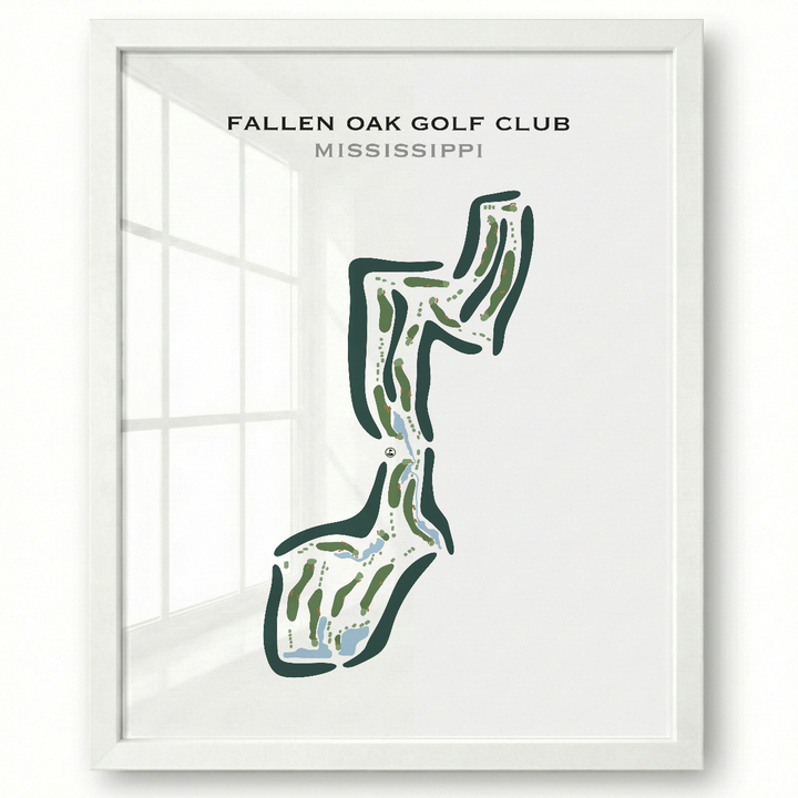 Fallen Oak Golf Club, Mississippi - Printed Golf Course