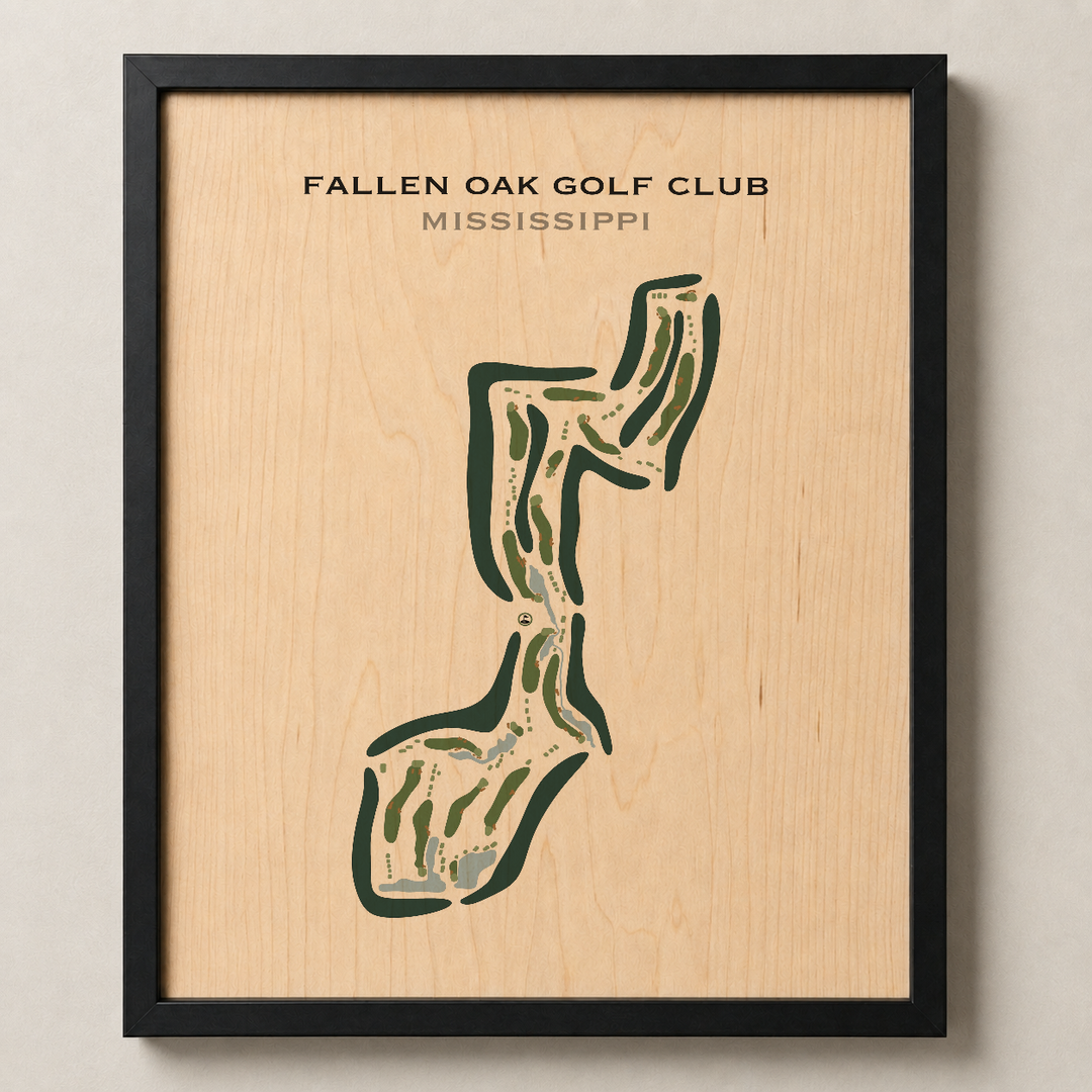 Fallen Oak Golf Club, Mississippi - Printed Golf Course