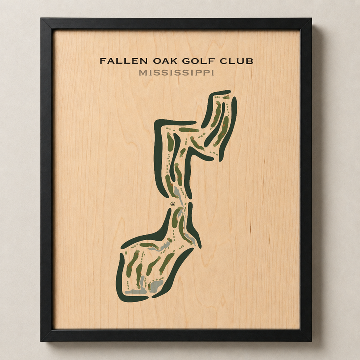 Fallen Oak Golf Club, Mississippi - Printed Golf Course