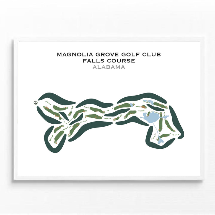 Falls Course at Magnolia Grove Golf Club, Alabama - Printed Golf Courses