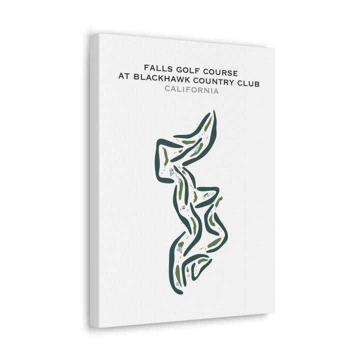 Falls Golf Course at Blackhawk Country Club, California - Printed Golf Courses