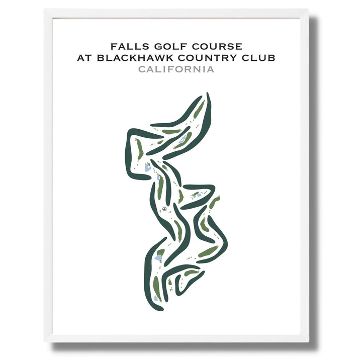 Falls Golf Course at Blackhawk Country Club, California - Printed Golf Courses