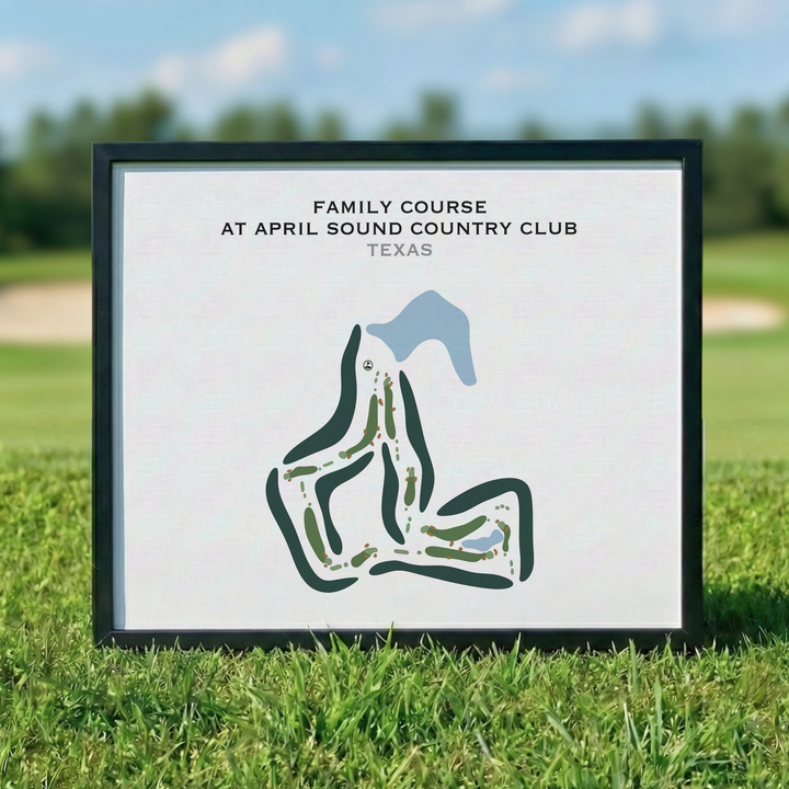 Family Course at April Sound Country Club, Texas - Printed Golf Courses