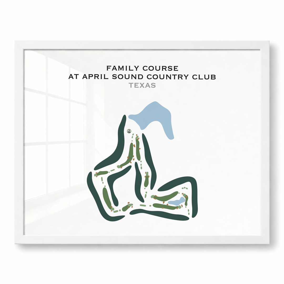 Family Course at April Sound Country Club, Texas - Printed Golf Courses