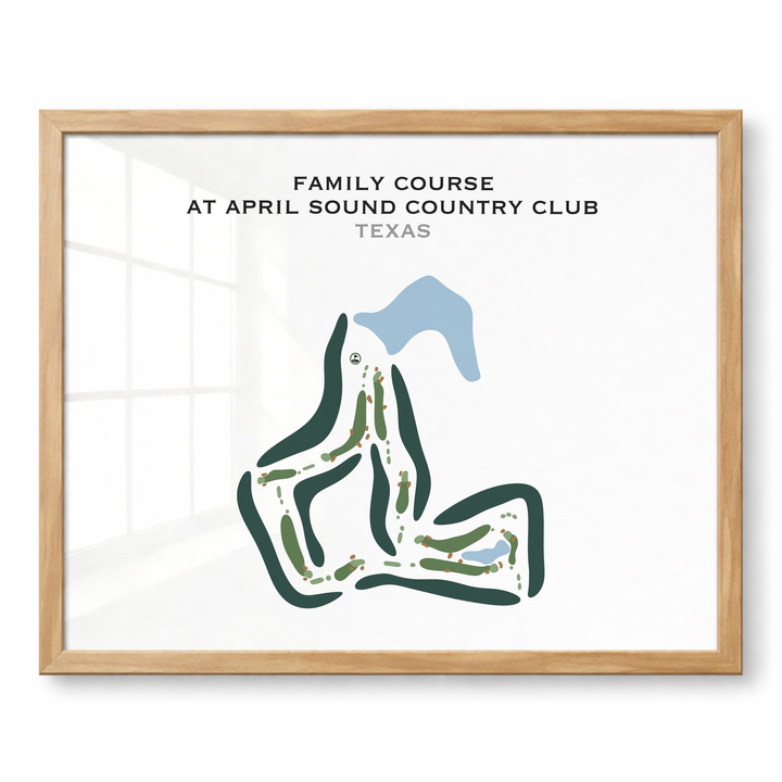 Family Course at April Sound Country Club, Texas - Printed Golf Courses