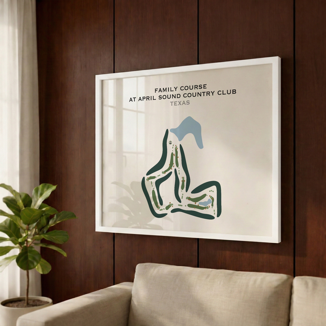 Family Course at April Sound Country Club, Texas - Printed Golf Courses