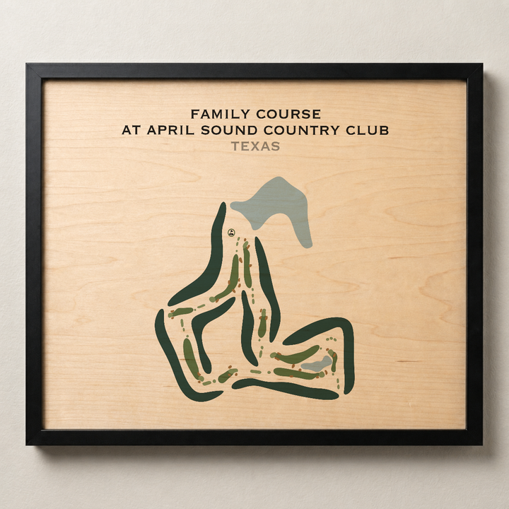 Family Course at April Sound Country Club, Texas - Printed Golf Courses