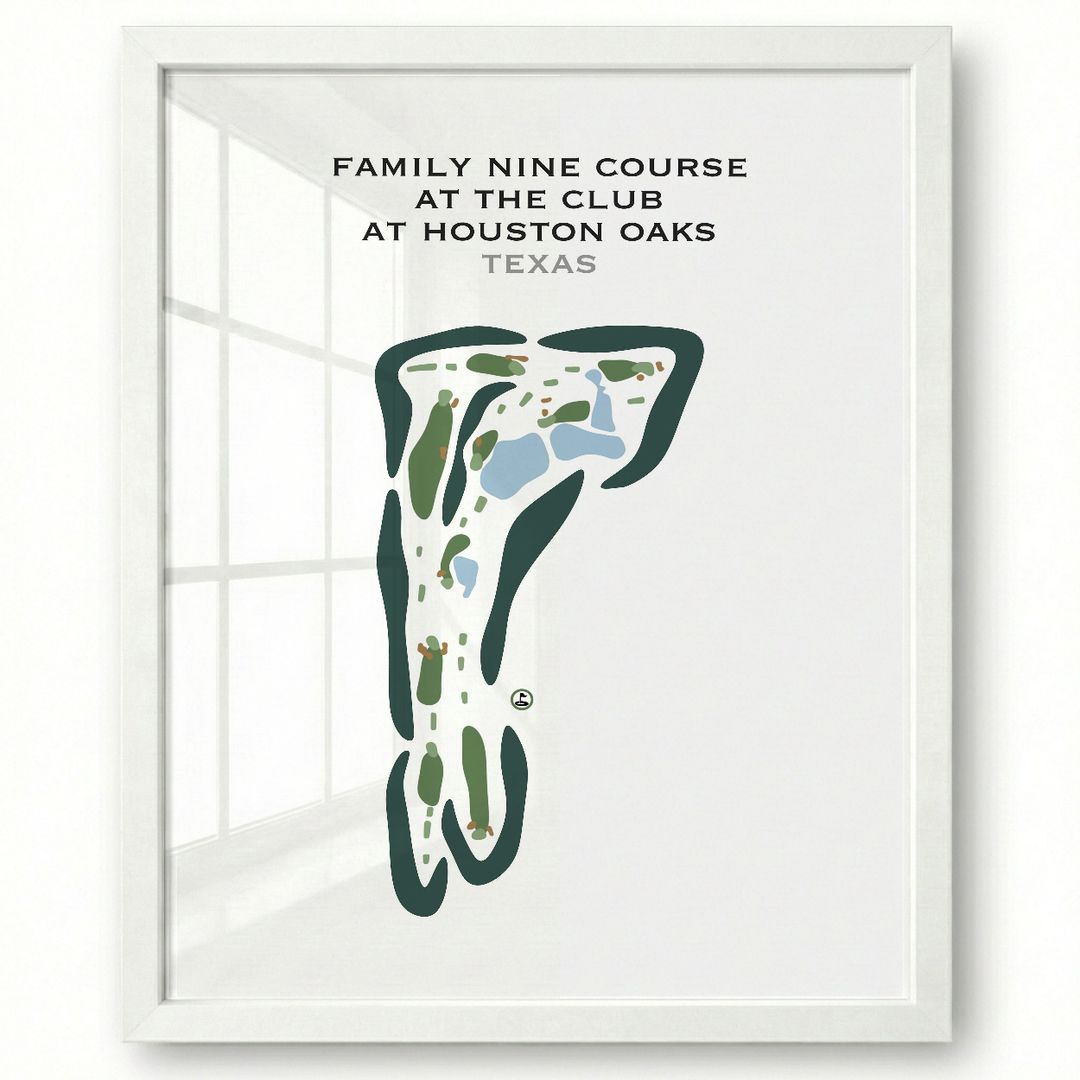 Family Nine Course at The Club at Houston Oaks, Texas - Printed Golf Courses