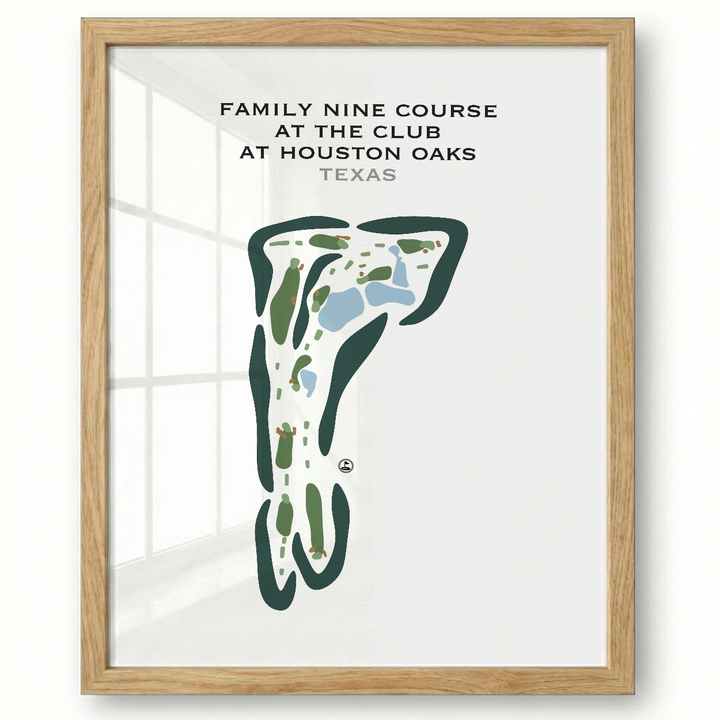 Family Nine Course at The Club at Houston Oaks, Texas - Printed Golf Courses