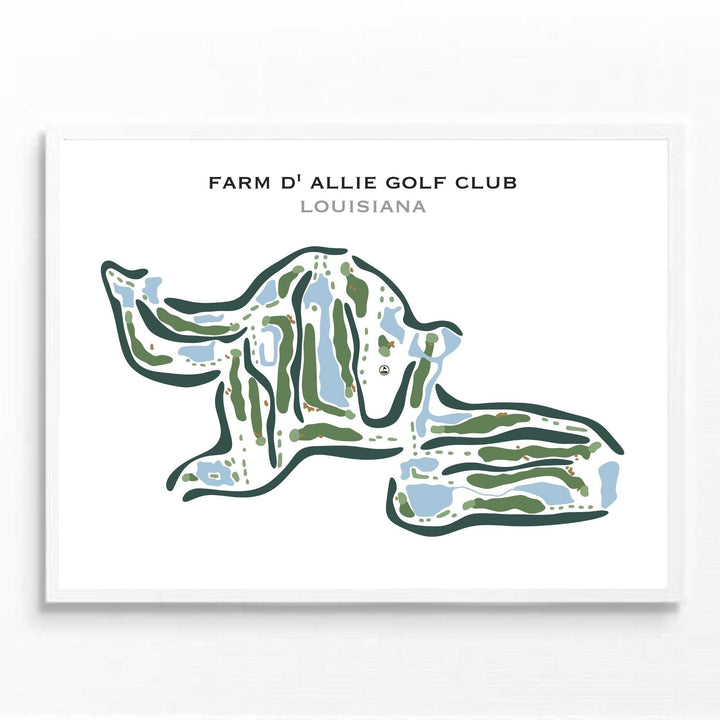 Farm d'Allie Golf Club, Louisiana - Printed Golf Courses - Golf Course Prints