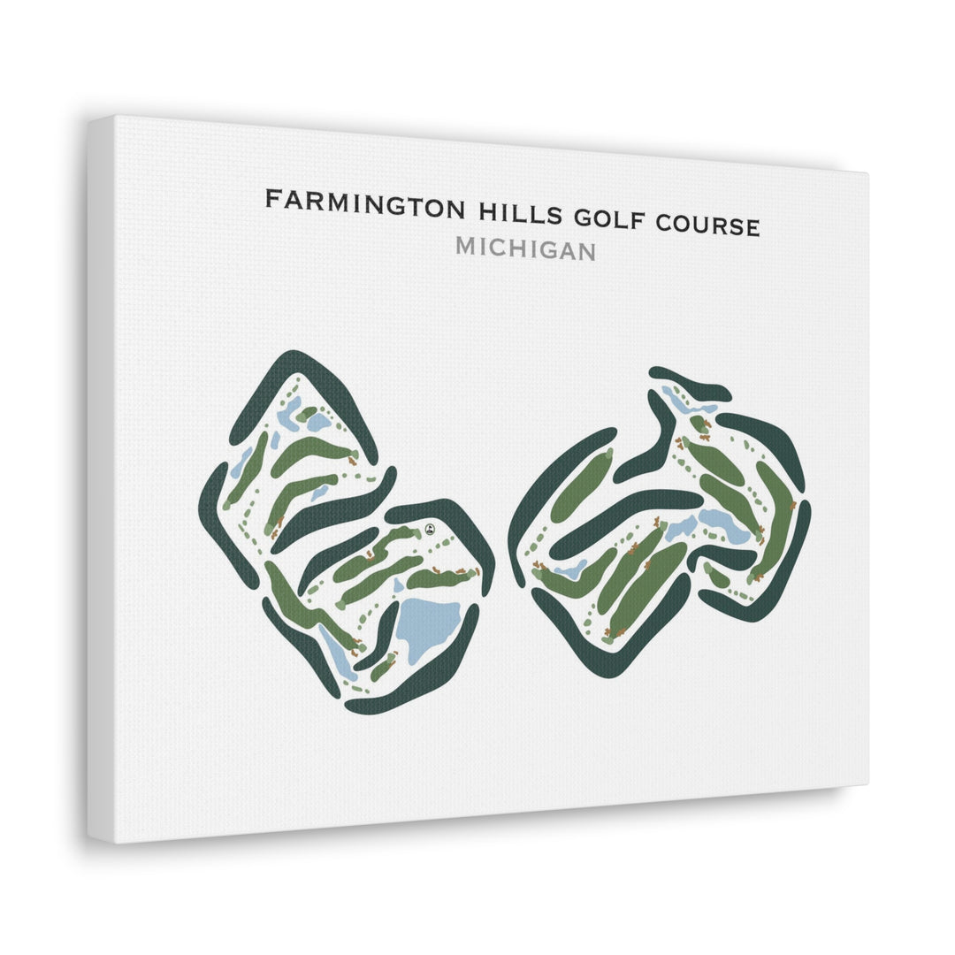 Farmington Hills Golf Course, Michigan (18 Hole) - Printed Golf Courses