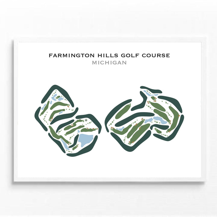 Farmington Hills Golf Course, Michigan (18 Hole) - Printed Golf Courses