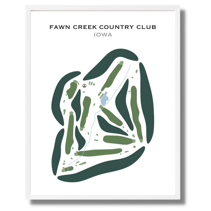 Fawn Creek Country Club, Iowa - Printed Golf Courses