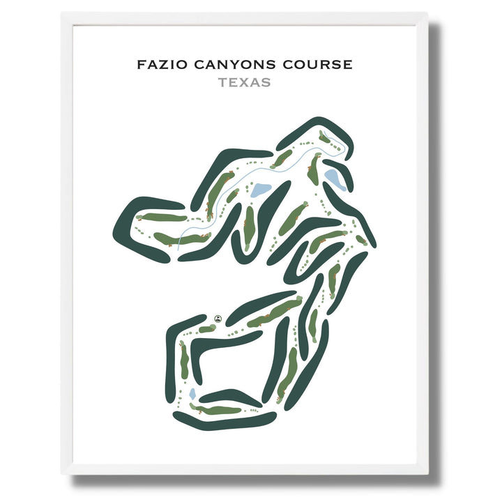 Fazio Canyons Golf Course, Texas - Printed Golf Courses