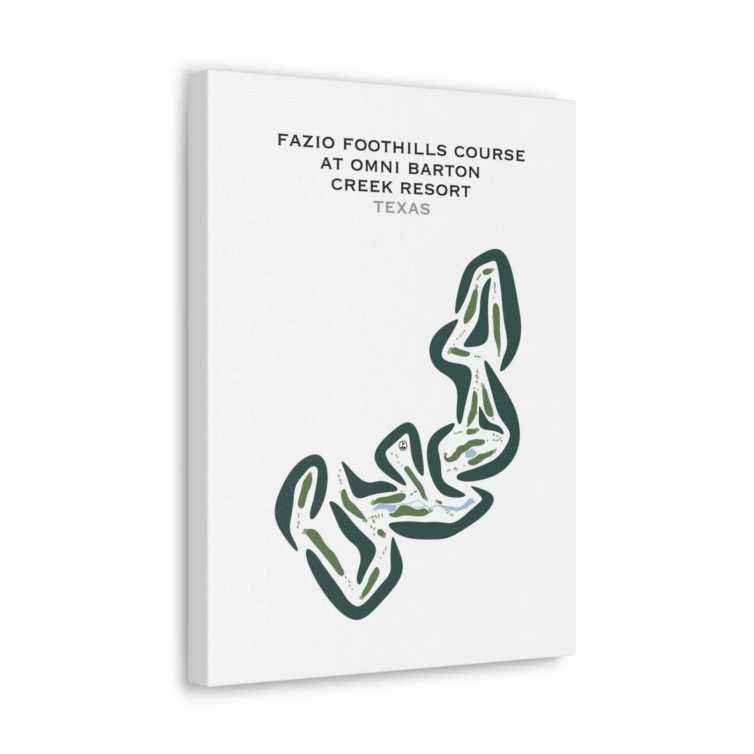 Fazio Foothills Golf Course at Omni Barton Creek Resort, Texas - Printed Golf Courses