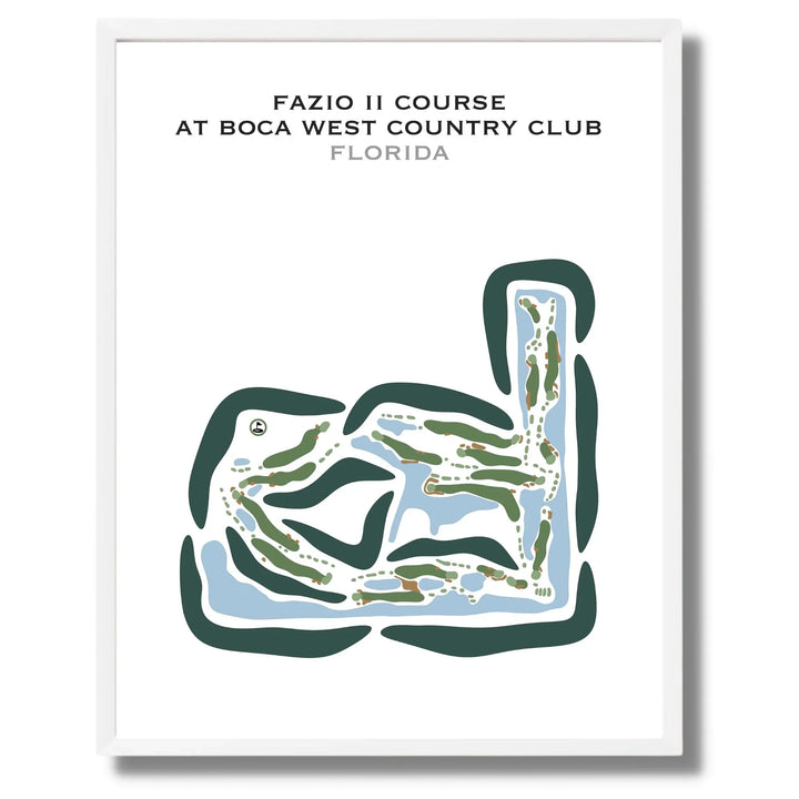 Fazio II Course at Boca West Country Club, Florida - Printed Golf Courses