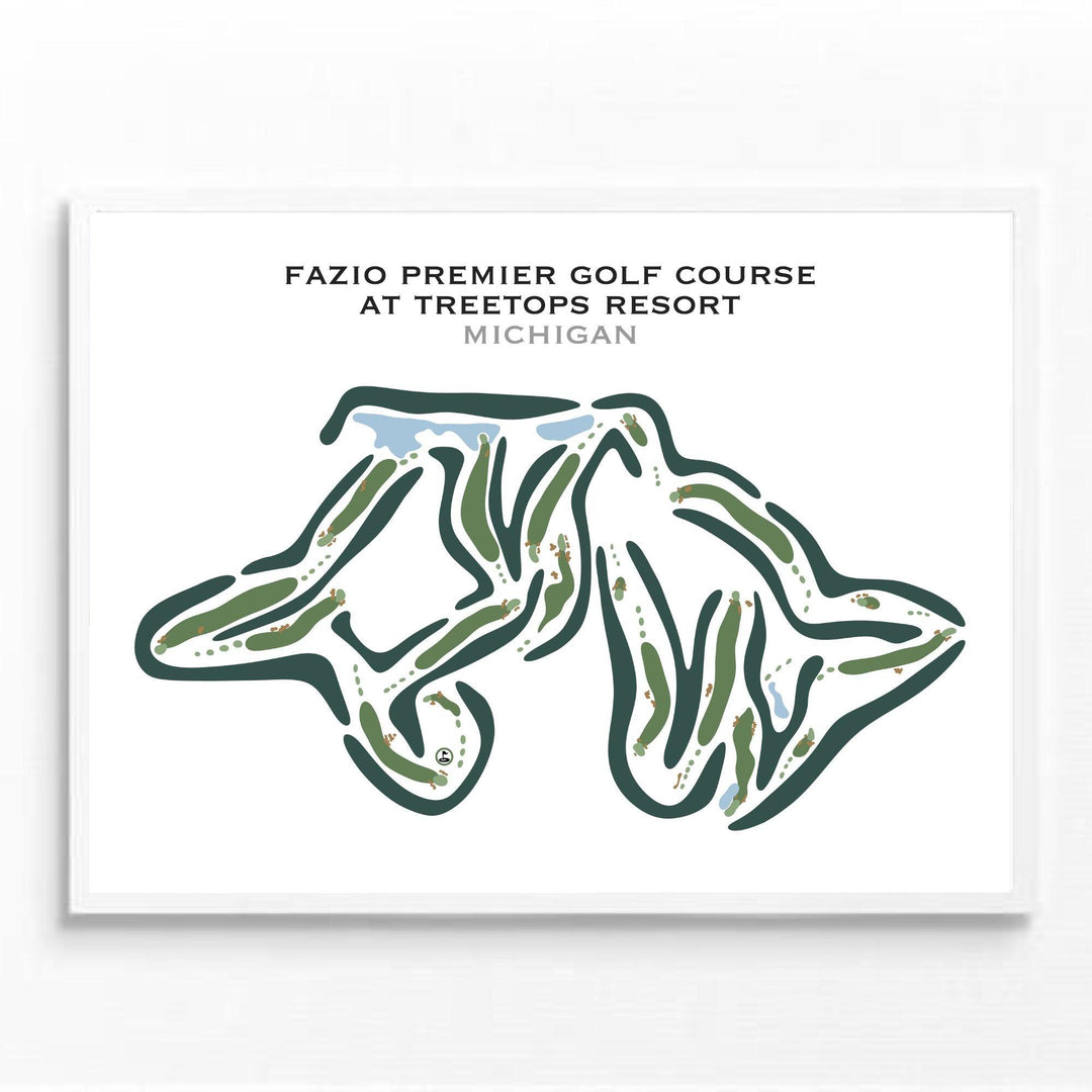 Fazio Premier Golf Course at Treetops Resort, Michigan - Printed Golf Courses - Golf Course Prints