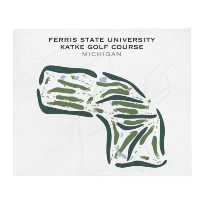 Ferris State University Katke Golf Course, Michigan - Printed Golf Course