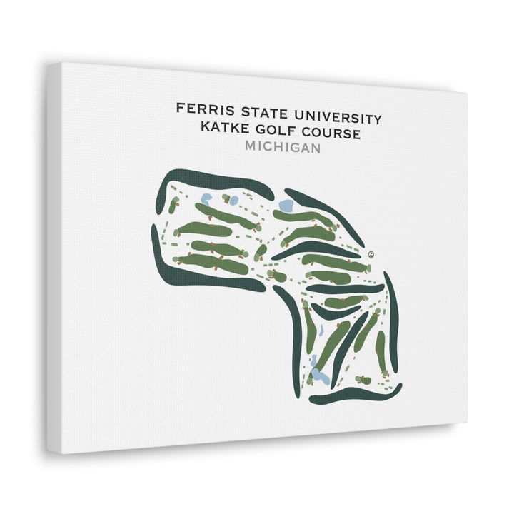 Ferris State University Katke Golf Course, Michigan - Printed Golf Course