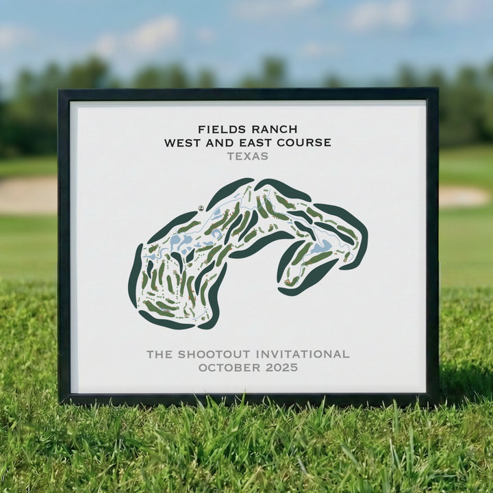 Fields Ranch, West & East Golf Courses, Texas - Printed Golf Course
