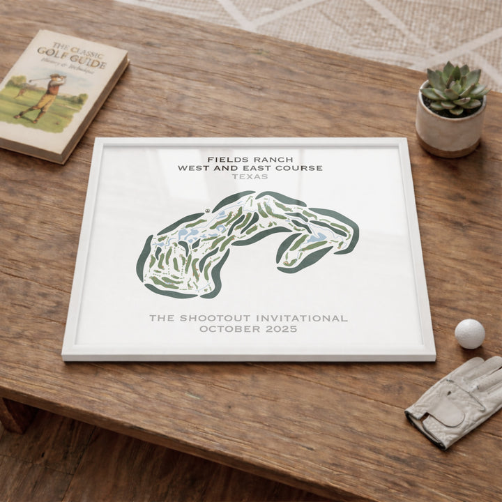 Fields Ranch, West & East Golf Courses, Texas - Printed Golf Course