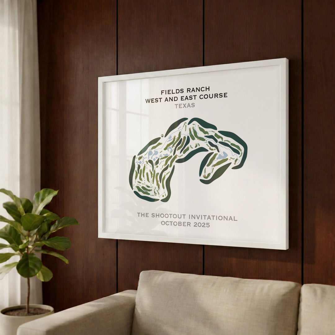 Fields Ranch, West & East Golf Courses, Texas - Printed Golf Course