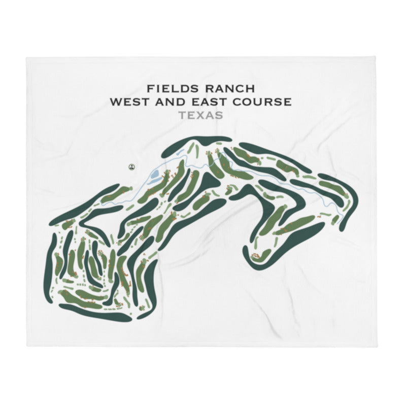 Fields Ranch, West & East Golf Courses, Texas - Printed Golf Course