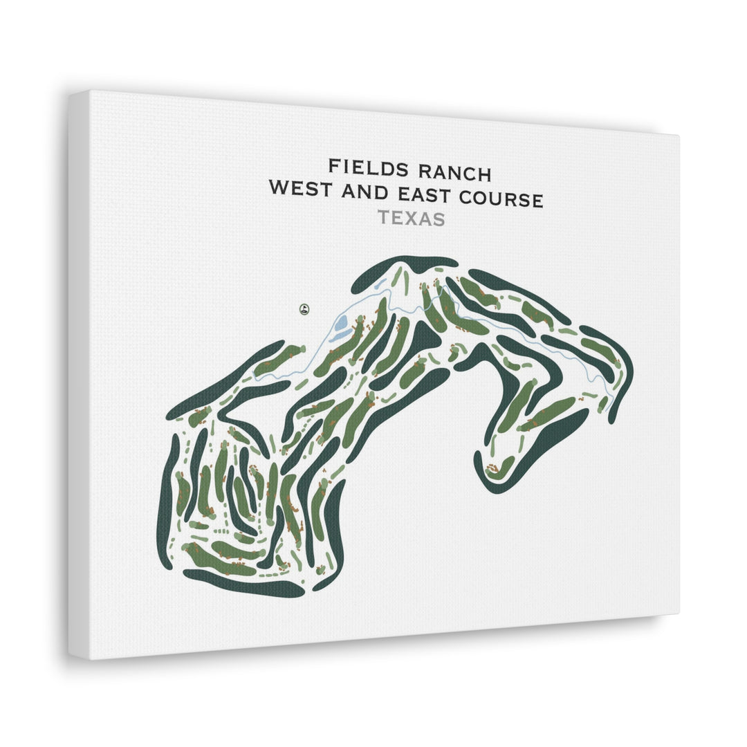 Fields Ranch, West & East Golf Courses, Texas - Printed Golf Course