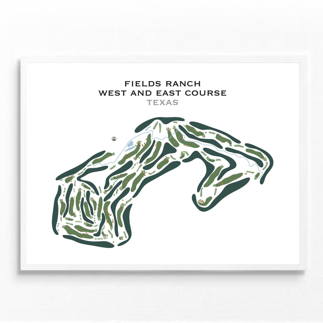 Fields Ranch, West & East Golf Courses, Texas - Printed Golf Course