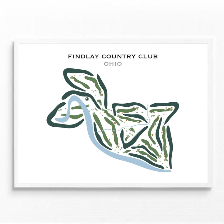 Findlay Country Club, Ohio - Printed Golf Courses