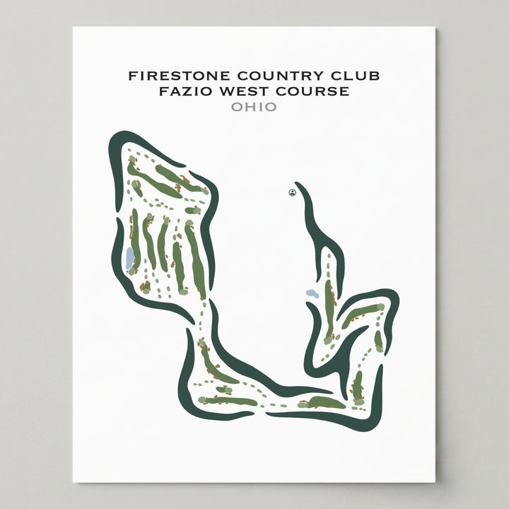 Firestone Country Club, Ohio - Printed Golf Courses