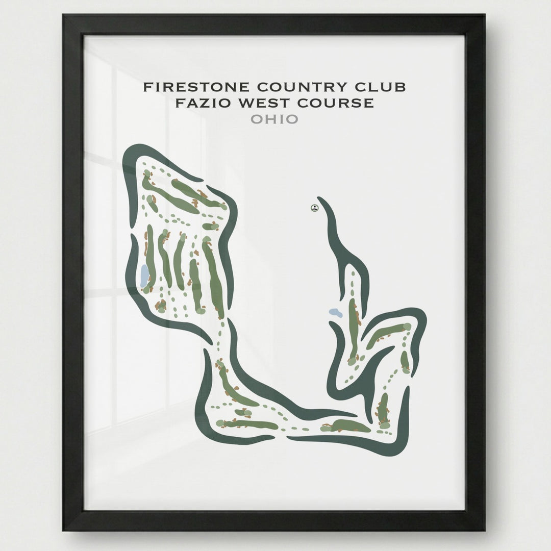 Firestone Country Club, Ohio - Printed Golf Courses