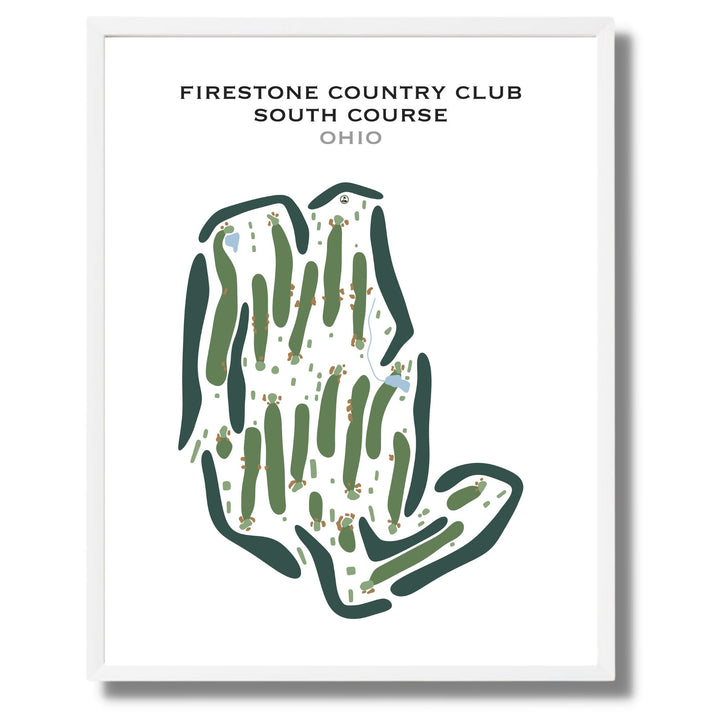 Firestone Country Club - South Golf Course, Ohio - Printed Golf Courses