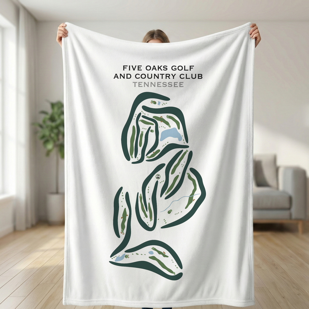 Five Oaks Golf & Country Club, Tennessee - Printed Golf Courses