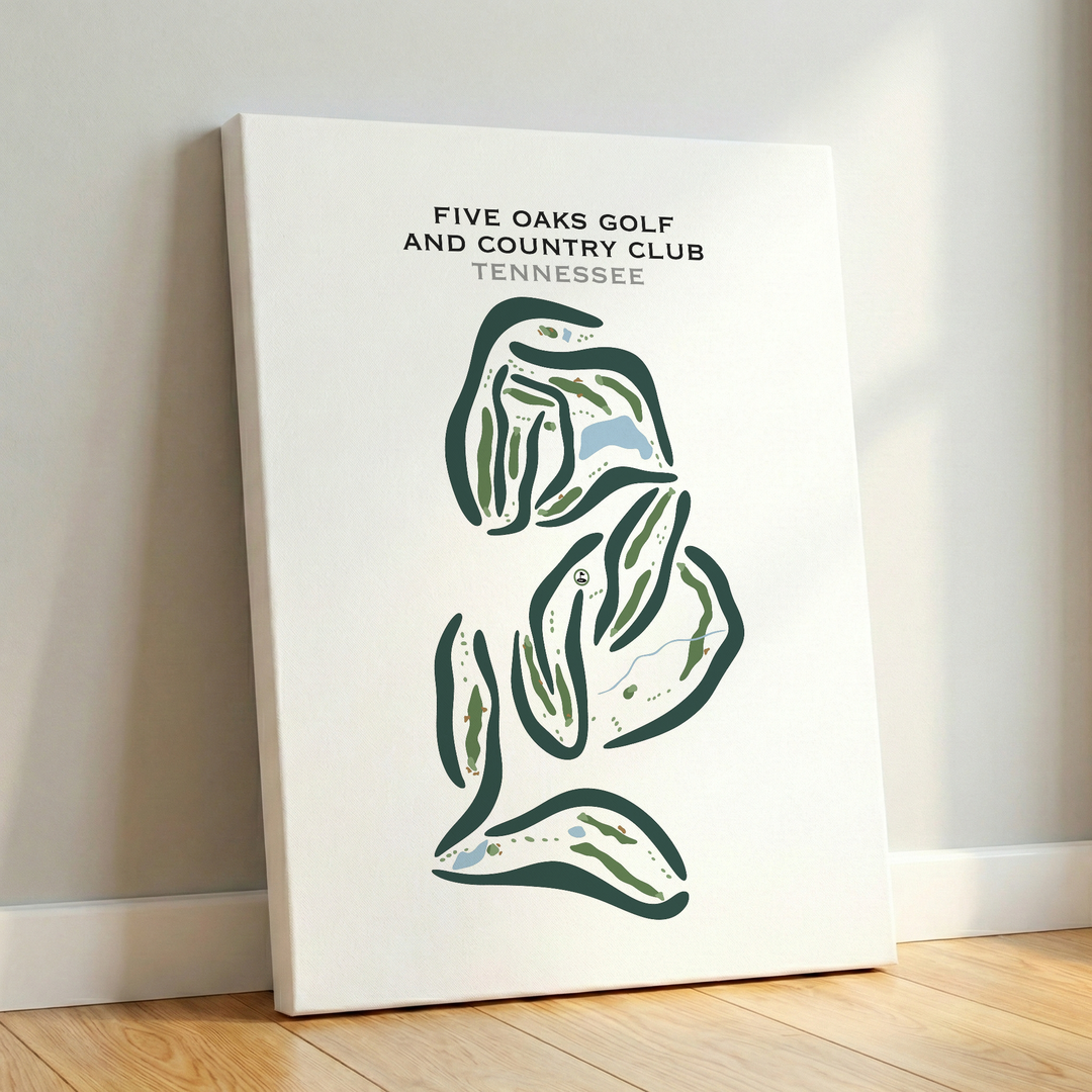 Five Oaks Golf & Country Club, Tennessee - Printed Golf Courses
