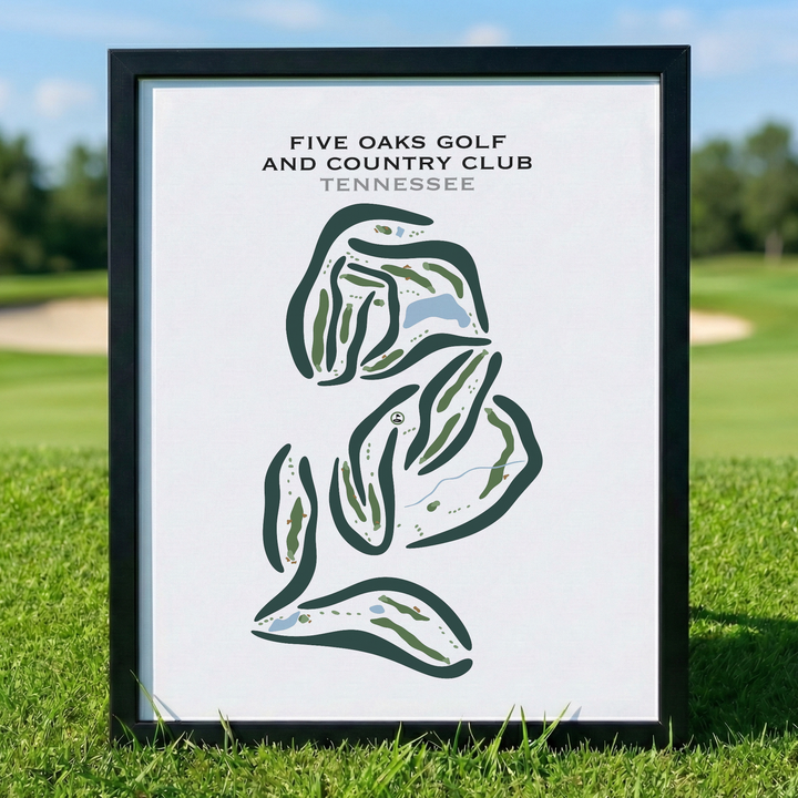 Five Oaks Golf & Country Club, Tennessee - Printed Golf Courses