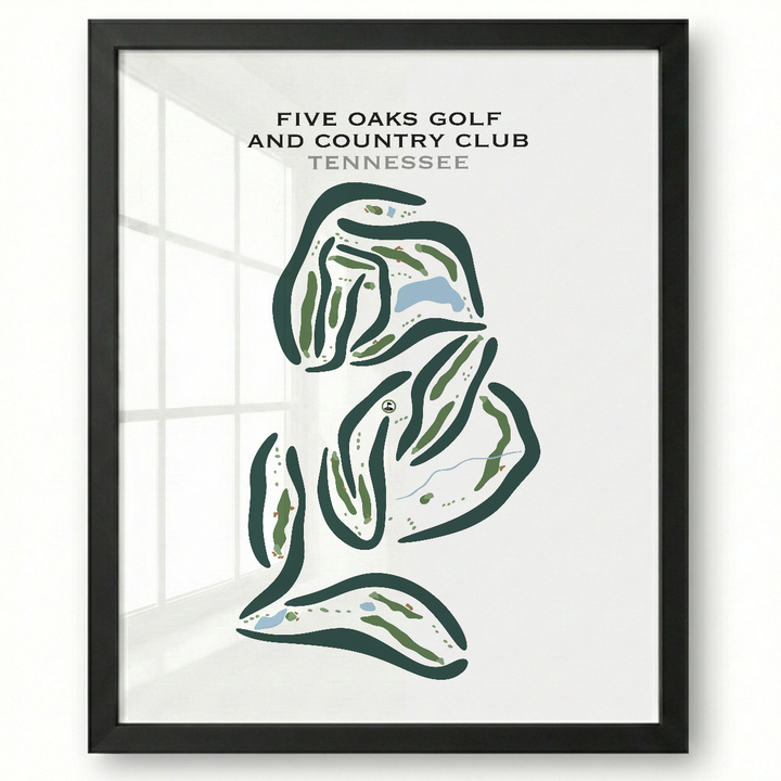 Five Oaks Golf & Country Club, Tennessee - Printed Golf Courses