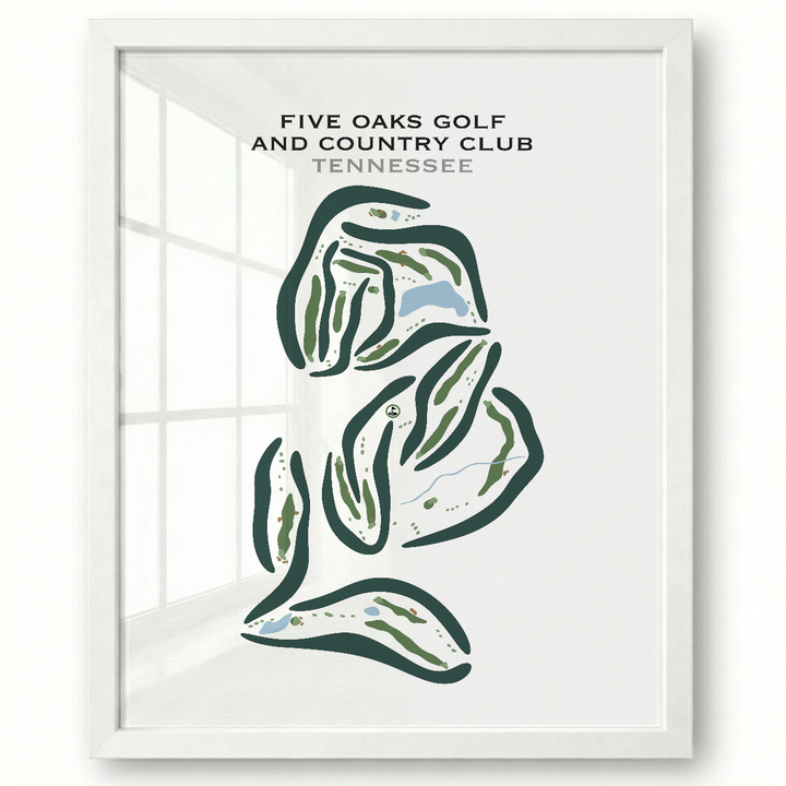 Five Oaks Golf & Country Club, Tennessee - Printed Golf Courses